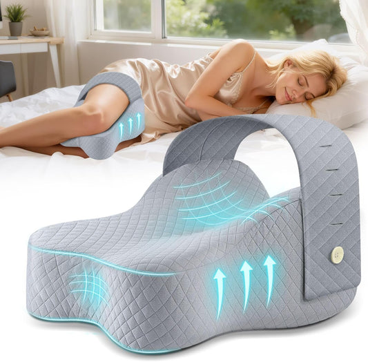 Knee Pillow for Side Sleepers Hip Pain Relief with Adjustable Strap