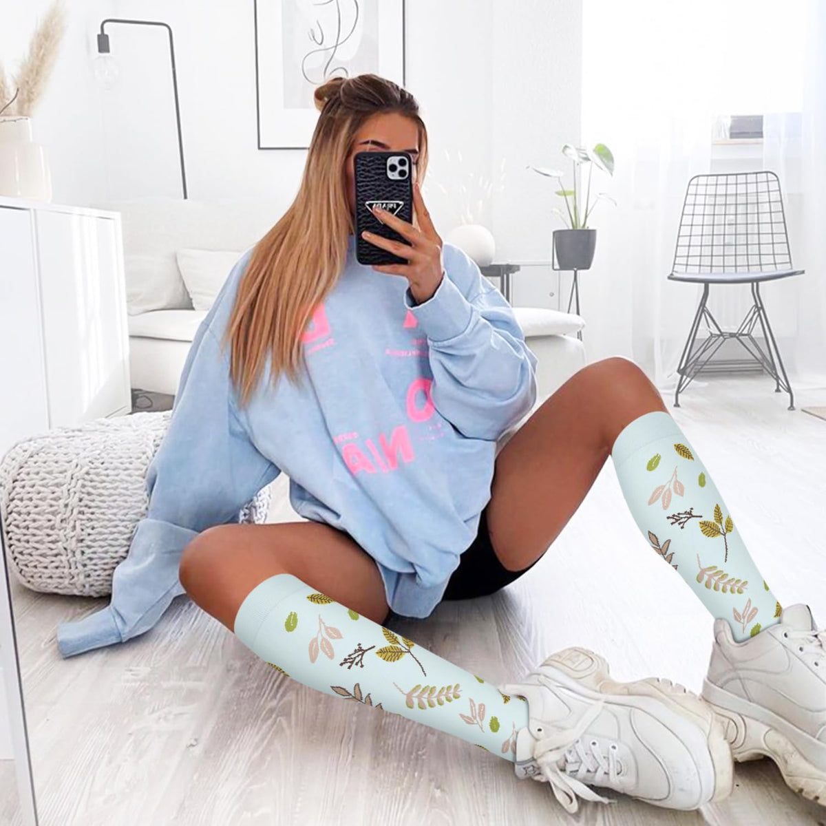 6 Pairs Compression Socks for Women & Men 15-20Mmhg Knee High Socks