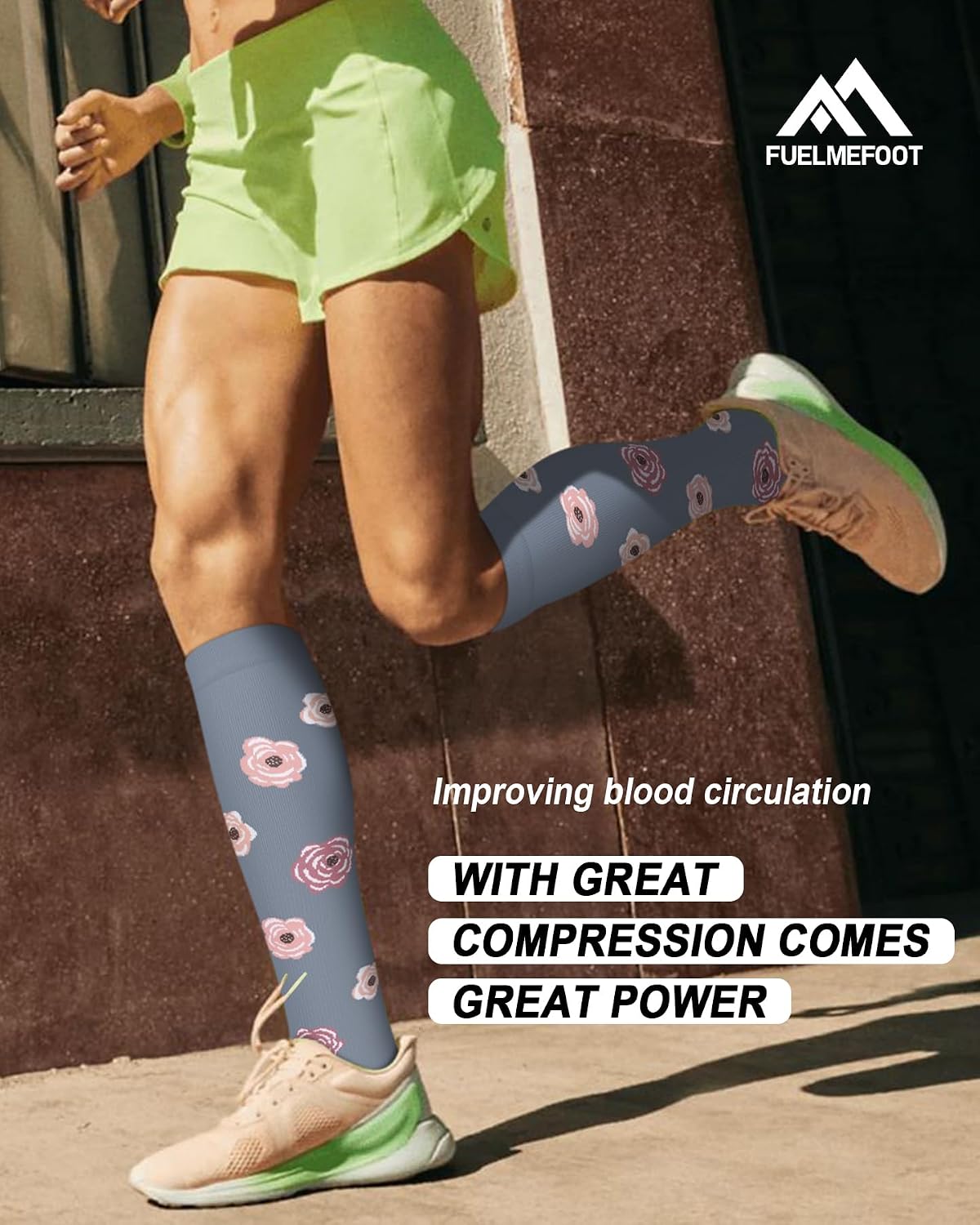 6 Pairs Compression Socks for Women & Men 15-20Mmhg Knee High Socks