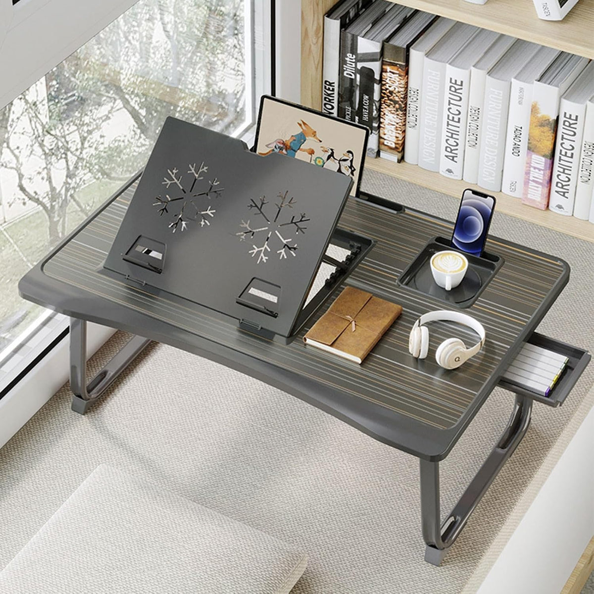 Adjustable Laptop Desk for Bed with 6 Different Angles